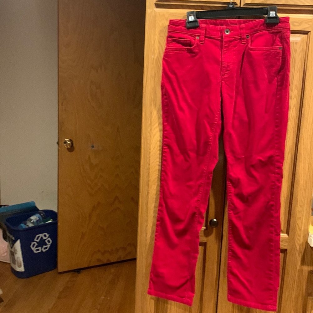 Mid rise straight corduroy thin wale Lands End 6